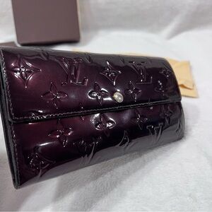 Louis Vuitton Portefeuille Sarah Monogram Vernis Long Wallet